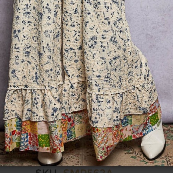 305 ❤️POL textured denim ruffle hem overalls - Picture 4 of 5